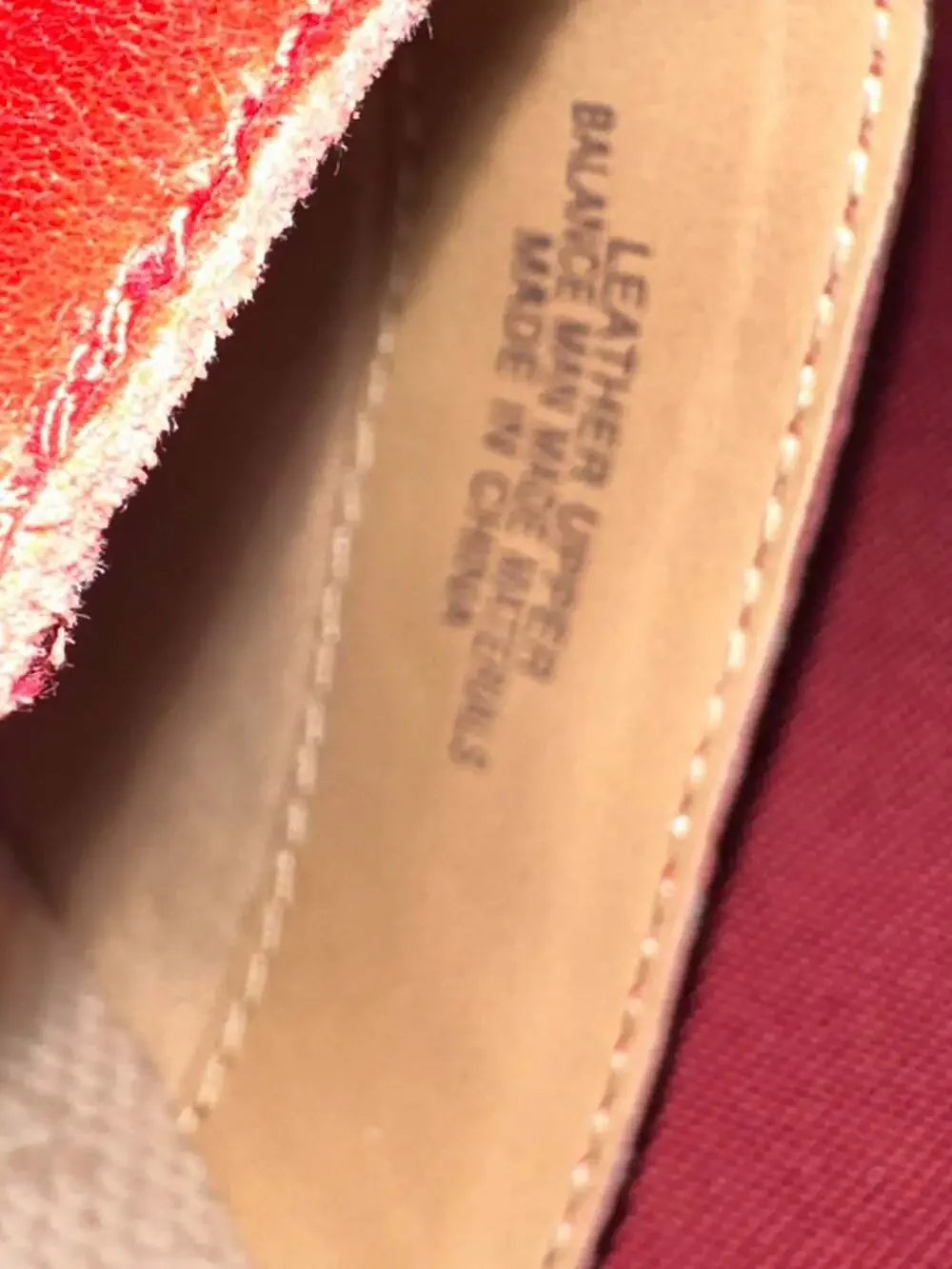 No.53 B.O.C Red Leather Floral Cork Platform Wedge Sandals